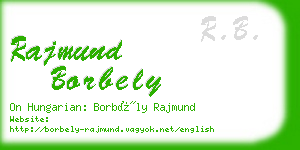 rajmund borbely business card